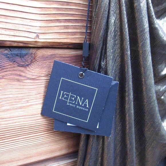 Mac Duggal 26537 Womens Draped One Shoulder Grecian Metallic Gown Dress - Picture 16 of 16